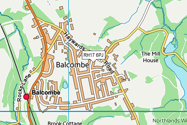 RH17 6PJ map - OS VectorMap District (Ordnance Survey)