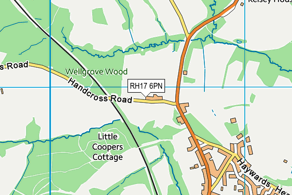 RH17 6PN map - OS VectorMap District (Ordnance Survey)