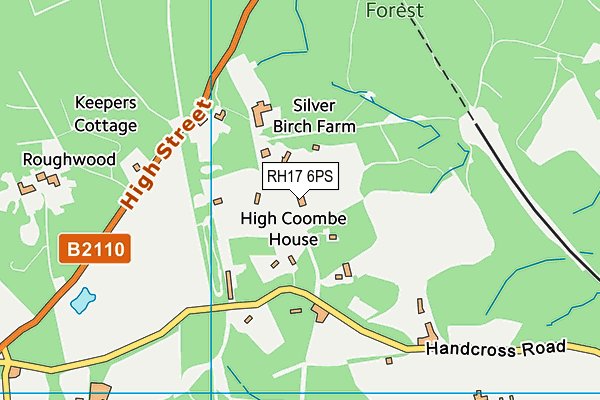 RH17 6PS map - OS VectorMap District (Ordnance Survey)