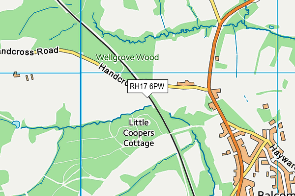 RH17 6PW map - OS VectorMap District (Ordnance Survey)