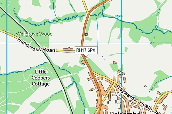 RH17 6PX map - OS VectorMap District (Ordnance Survey)