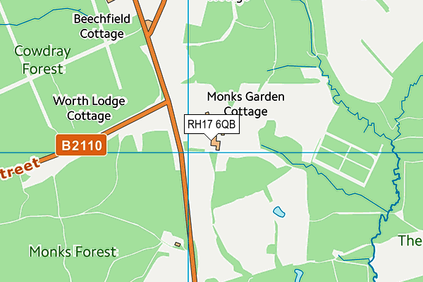 RH17 6QB map - OS VectorMap District (Ordnance Survey)