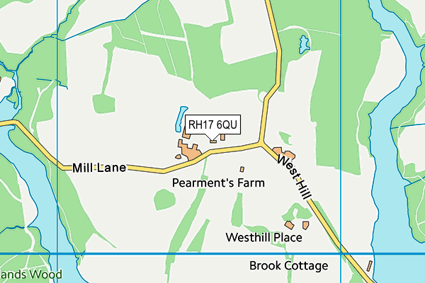 RH17 6QU map - OS VectorMap District (Ordnance Survey)