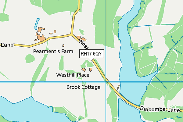 RH17 6QY map - OS VectorMap District (Ordnance Survey)