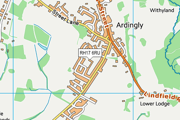 RH17 6RU map - OS VectorMap District (Ordnance Survey)