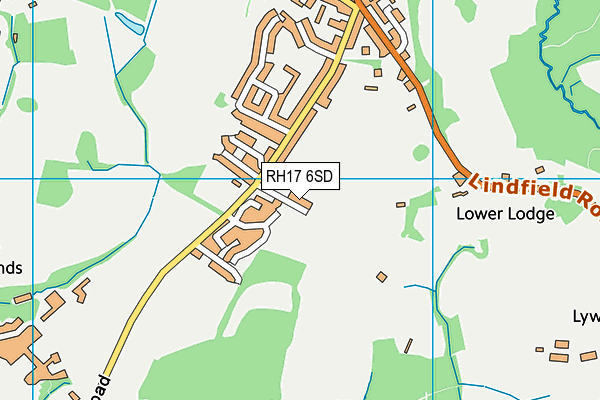 RH17 6SD map - OS VectorMap District (Ordnance Survey)