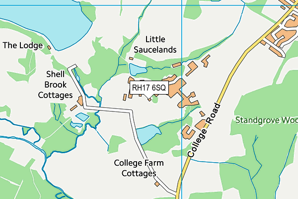 Ardingly College Sports Centre map (RH17 6SQ) - OS VectorMap District (Ordnance Survey)