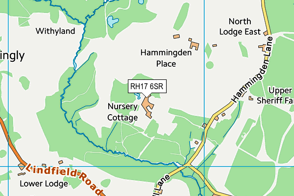 Brook House Cricket Ground (Closed) map (RH17 6SR) - OS VectorMap District (Ordnance Survey)