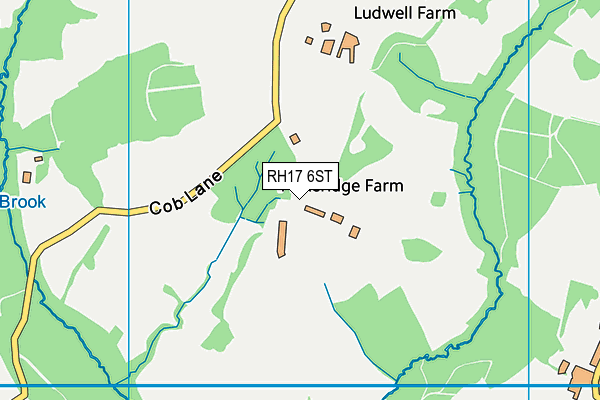 RH17 6ST map - OS VectorMap District (Ordnance Survey)