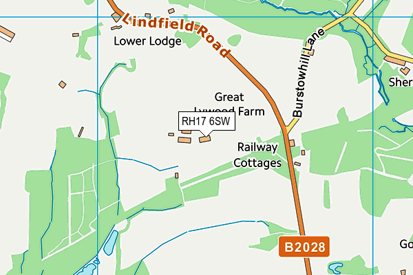 RH17 6SW map - OS VectorMap District (Ordnance Survey)