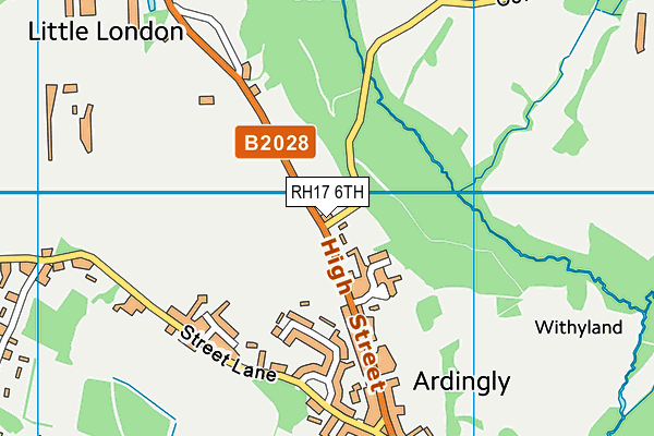 RH17 6TH map - OS VectorMap District (Ordnance Survey)