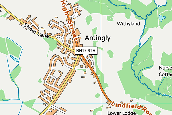 RH17 6TR map - OS VectorMap District (Ordnance Survey)