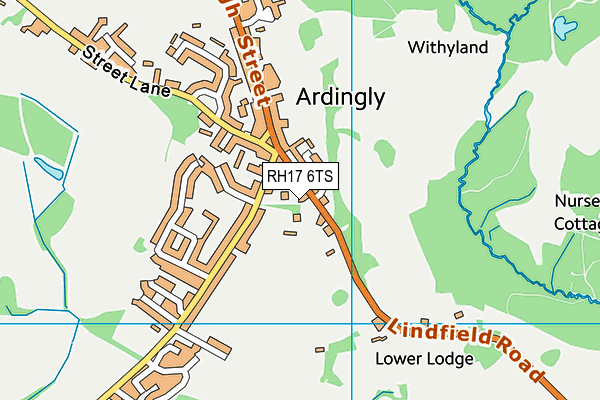 RH17 6TS map - OS VectorMap District (Ordnance Survey)