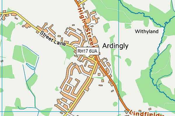 RH17 6UA map - OS VectorMap District (Ordnance Survey)