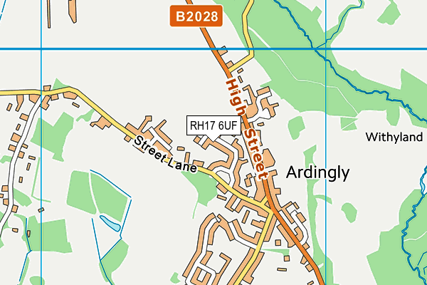 Ardingly Recreation Ground map (RH17 6UF) - OS VectorMap District (Ordnance Survey)