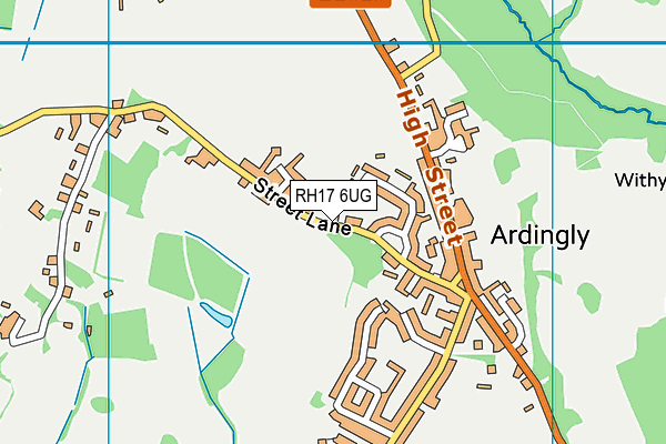 RH17 6UG map - OS VectorMap District (Ordnance Survey)