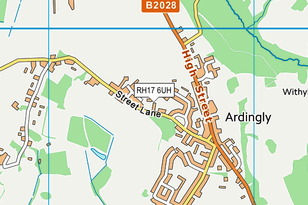 RH17 6UH map - OS VectorMap District (Ordnance Survey)