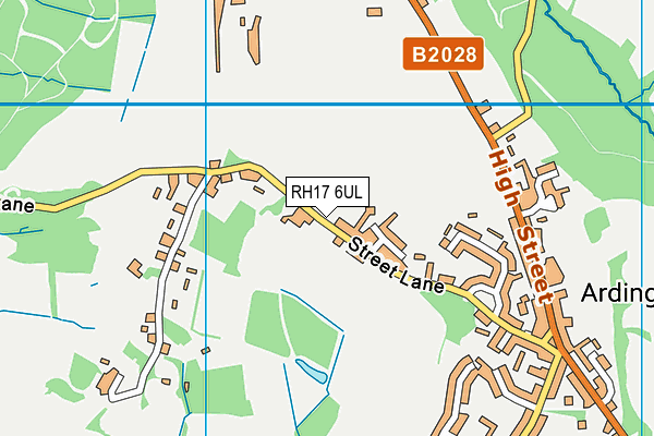 RH17 6UL map - OS VectorMap District (Ordnance Survey)