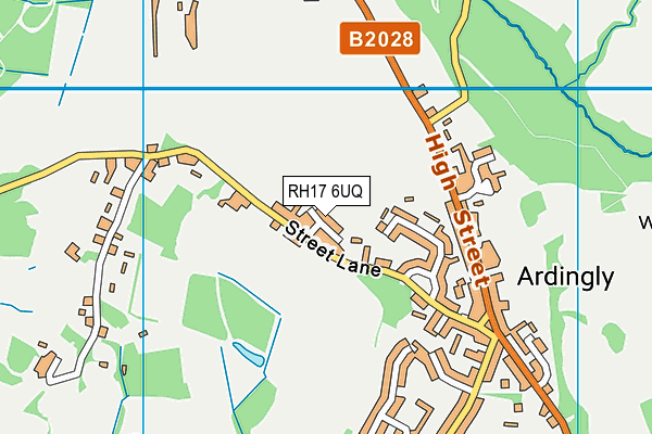 St Peter's CofE Primary School map (RH17 6UQ) - OS VectorMap District (Ordnance Survey)