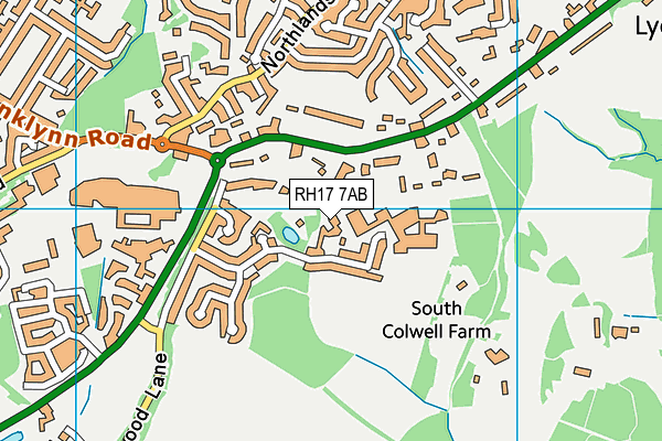 RH17 7AB map - OS VectorMap District (Ordnance Survey)