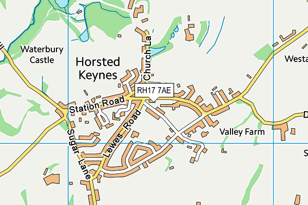RH17 7AE map - OS VectorMap District (Ordnance Survey)