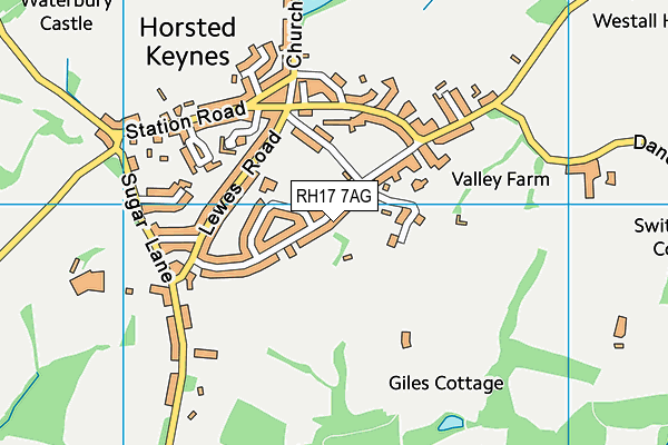 RH17 7AG map - OS VectorMap District (Ordnance Survey)