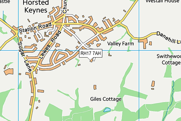 RH17 7AH map - OS VectorMap District (Ordnance Survey)