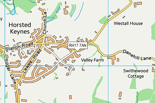 RH17 7AN map - OS VectorMap District (Ordnance Survey)