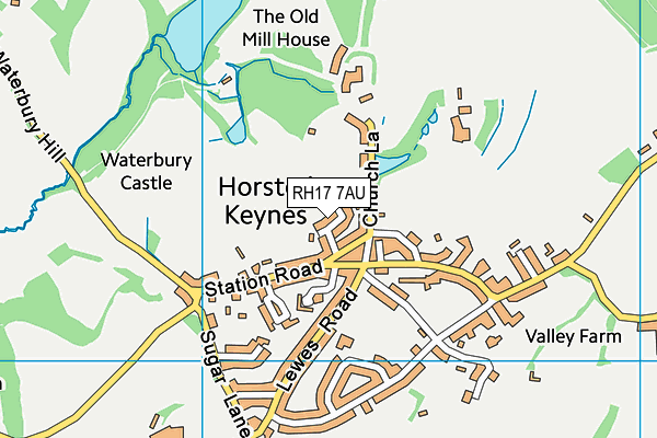 RH17 7AU map - OS VectorMap District (Ordnance Survey)