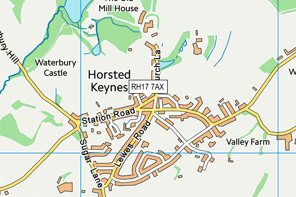 RH17 7AX map - OS VectorMap District (Ordnance Survey)