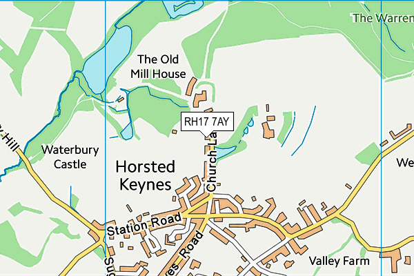 St Giles CofE Primary School map (RH17 7AY) - OS VectorMap District (Ordnance Survey)