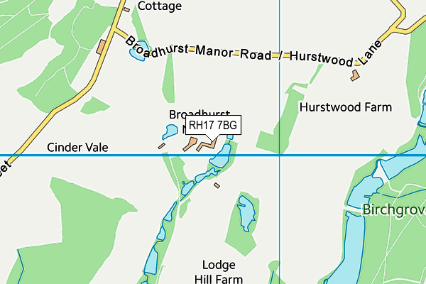 RH17 7BG map - OS VectorMap District (Ordnance Survey)