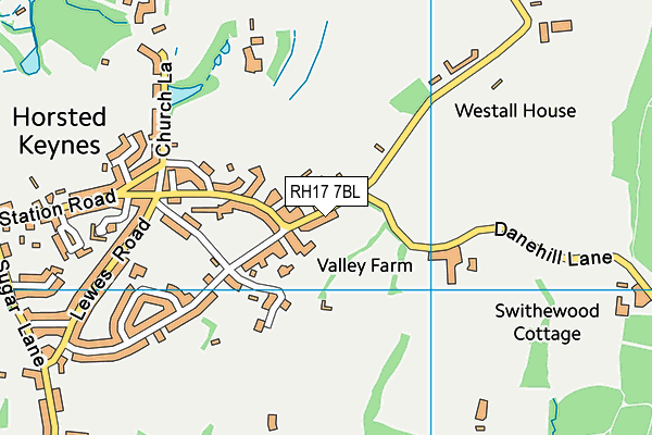 RH17 7BL map - OS VectorMap District (Ordnance Survey)