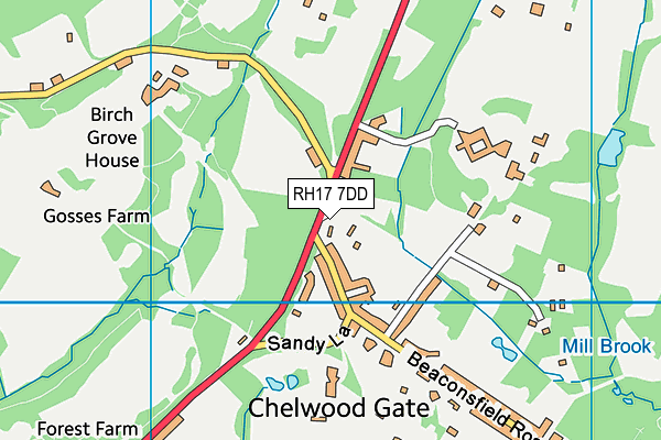 RH17 7DD map - OS VectorMap District (Ordnance Survey)