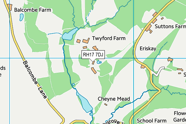 RH17 7DJ map - OS VectorMap District (Ordnance Survey)