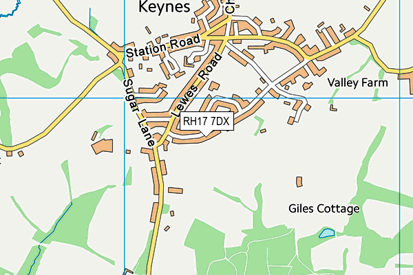 RH17 7DX map - OS VectorMap District (Ordnance Survey)