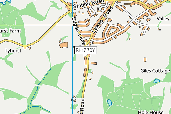 RH17 7DY map - OS VectorMap District (Ordnance Survey)