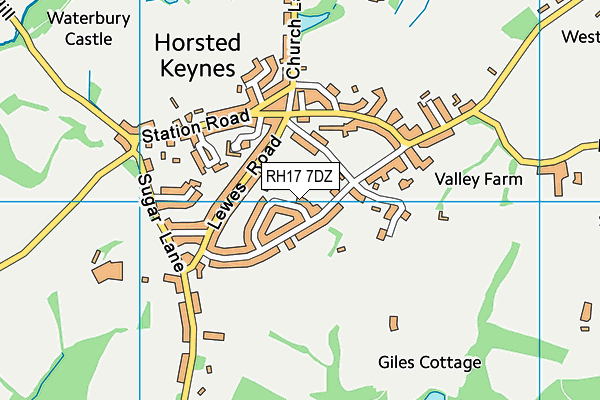 RH17 7DZ map - OS VectorMap District (Ordnance Survey)