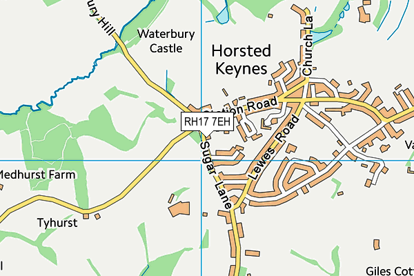 RH17 7EH map - OS VectorMap District (Ordnance Survey)