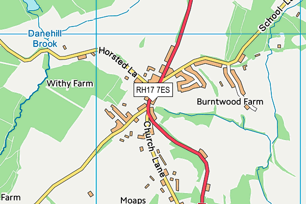 RH17 7ES map - OS VectorMap District (Ordnance Survey)