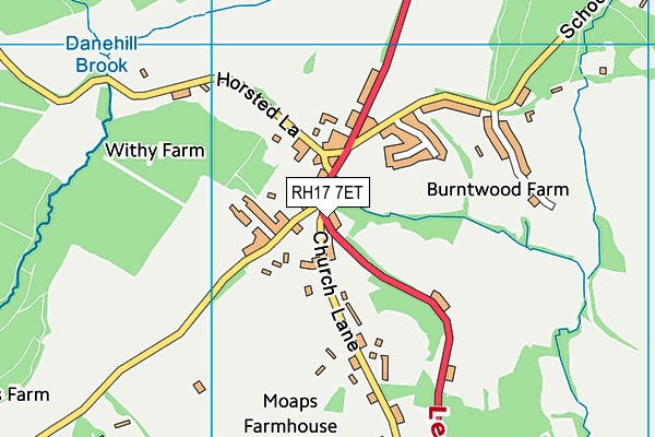 RH17 7ET map - OS VectorMap District (Ordnance Survey)