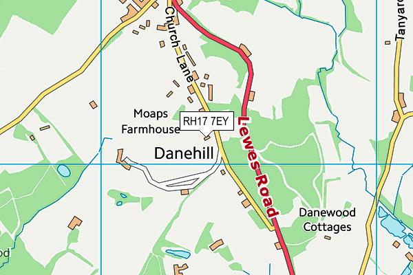 RH17 7EY map - OS VectorMap District (Ordnance Survey)