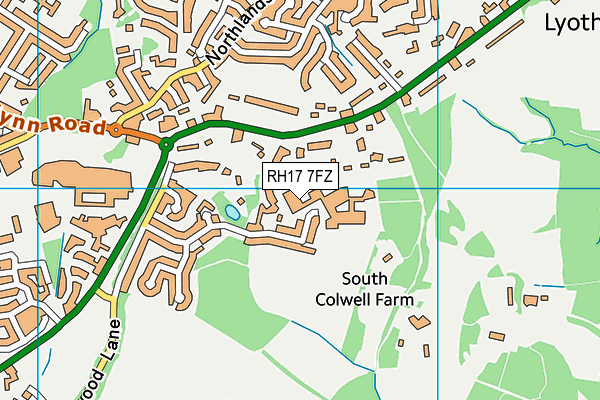 RH17 7FZ map - OS VectorMap District (Ordnance Survey)