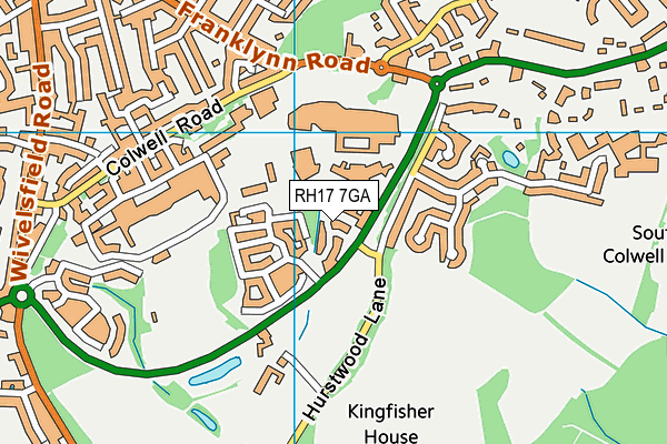 RH17 7GA map - OS VectorMap District (Ordnance Survey)