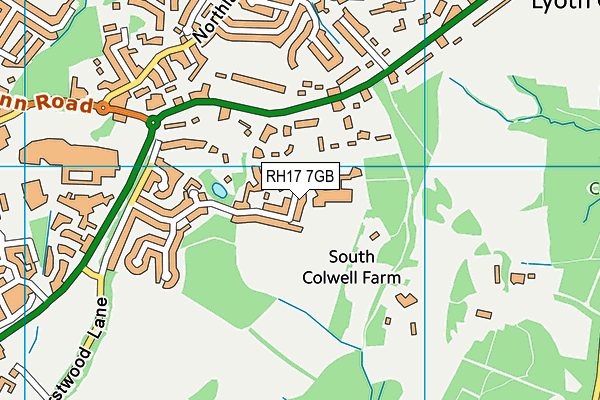 RH17 7GB map - OS VectorMap District (Ordnance Survey)