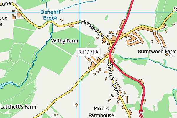 RH17 7HA map - OS VectorMap District (Ordnance Survey)