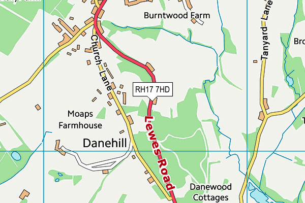 RH17 7HD map - OS VectorMap District (Ordnance Survey)