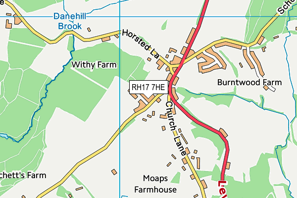 RH17 7HE map - OS VectorMap District (Ordnance Survey)