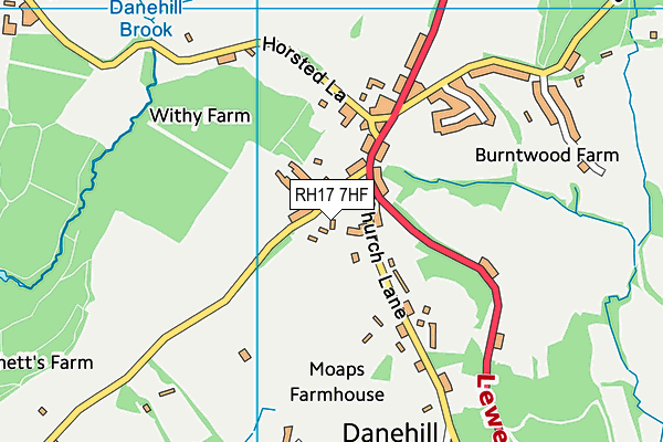 RH17 7HF map - OS VectorMap District (Ordnance Survey)