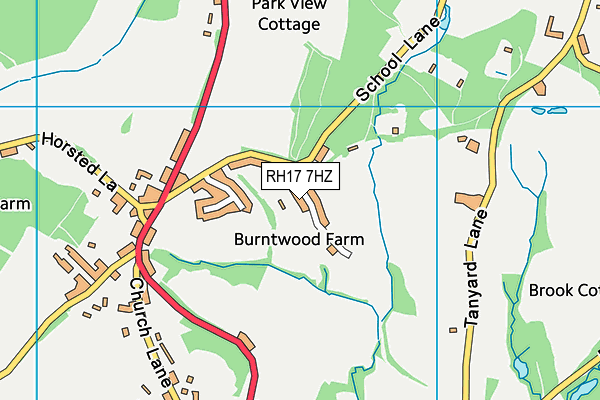 RH17 7HZ map - OS VectorMap District (Ordnance Survey)